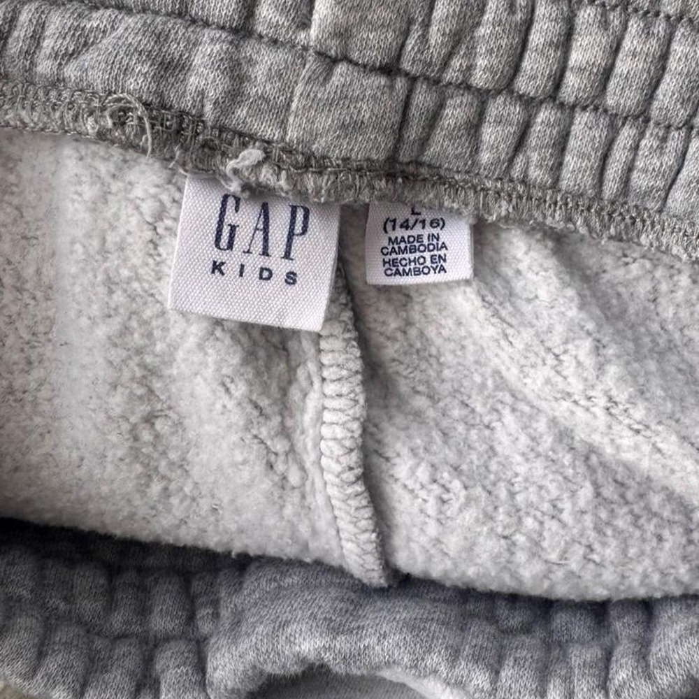 Gap Kids Heather Gray Cargo Sweatpants (Size 14) - Picture 4 of 4